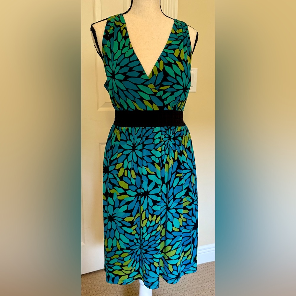 Apt. 9 Blue, green & black Sundress, Size MP.